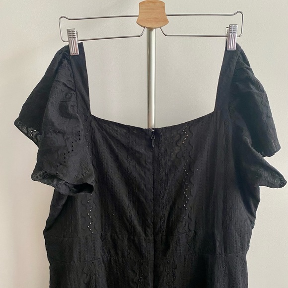 City Chic Black Broderie Anglaise Dress - Picture 4 of 5